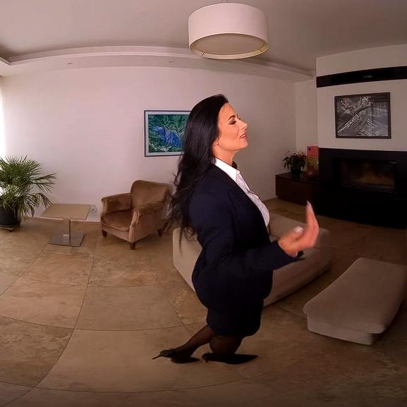 Buissnes woman jumping on your piston VR Porn Video